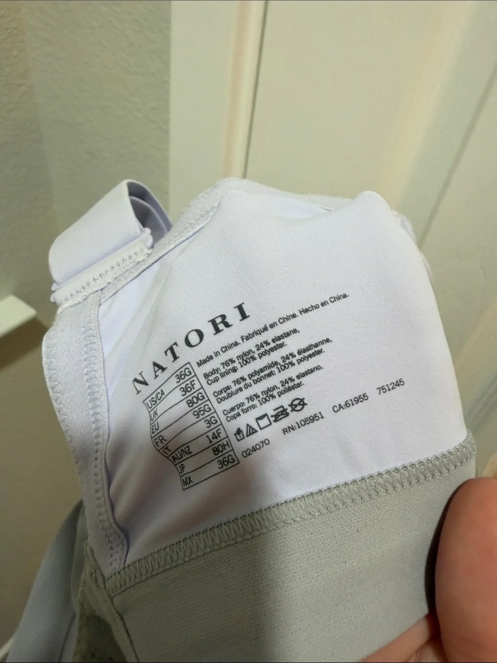 NWT NATORI Support in Light Lavender Size 36G